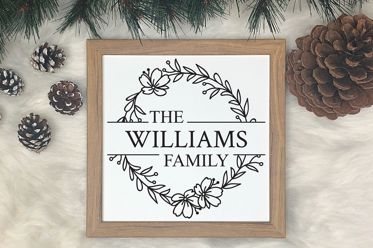 Family Monogram Frames SVG Bundle, an Object Graphic by Dasagani (Photo 8 of 8)