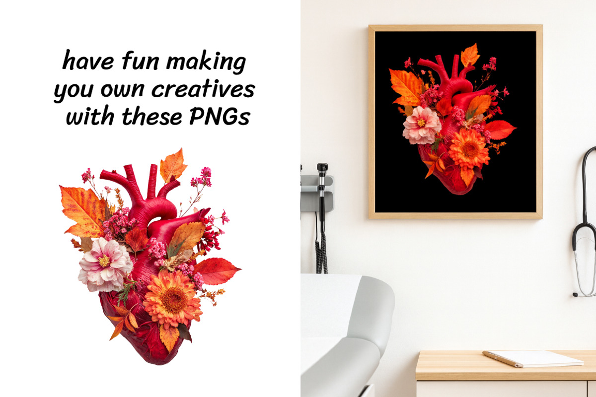 Fall Anatomical Bloom Clipart Set, a Healthcare Illustration by InkyQueenArt (Photo 3 of 5)