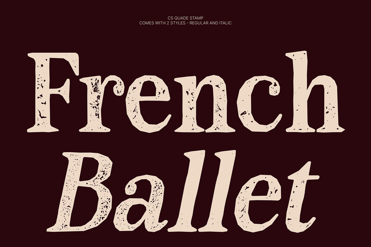 CS Quade Stamp, a Serif Font by Craft Supply Co. (Photo 3 of 8)