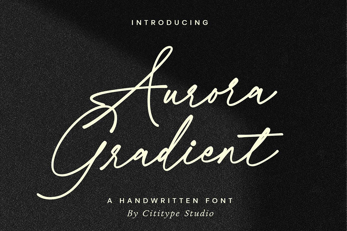 Aurora Gradient, a Handwritten Font by Cititype (Photo 1 of 13)
