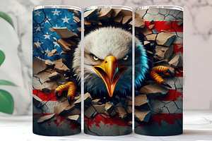 Patriotic Eagle Tumbler, a Background Photo by LamanAzalea