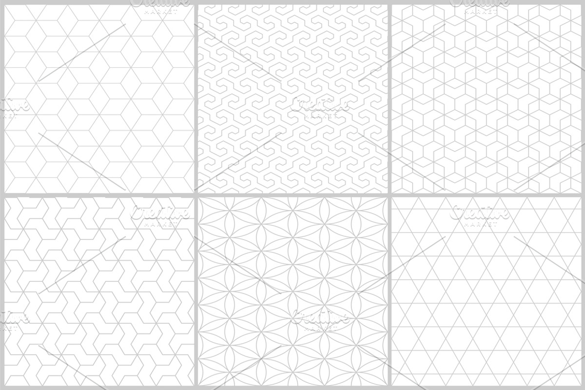 Geometric seamless symmetry patterns, a Pattern Graphic by ExpressShop