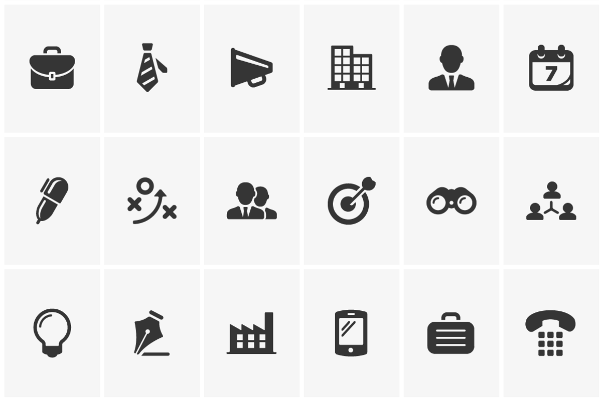 Mono Icons: Business preview 2