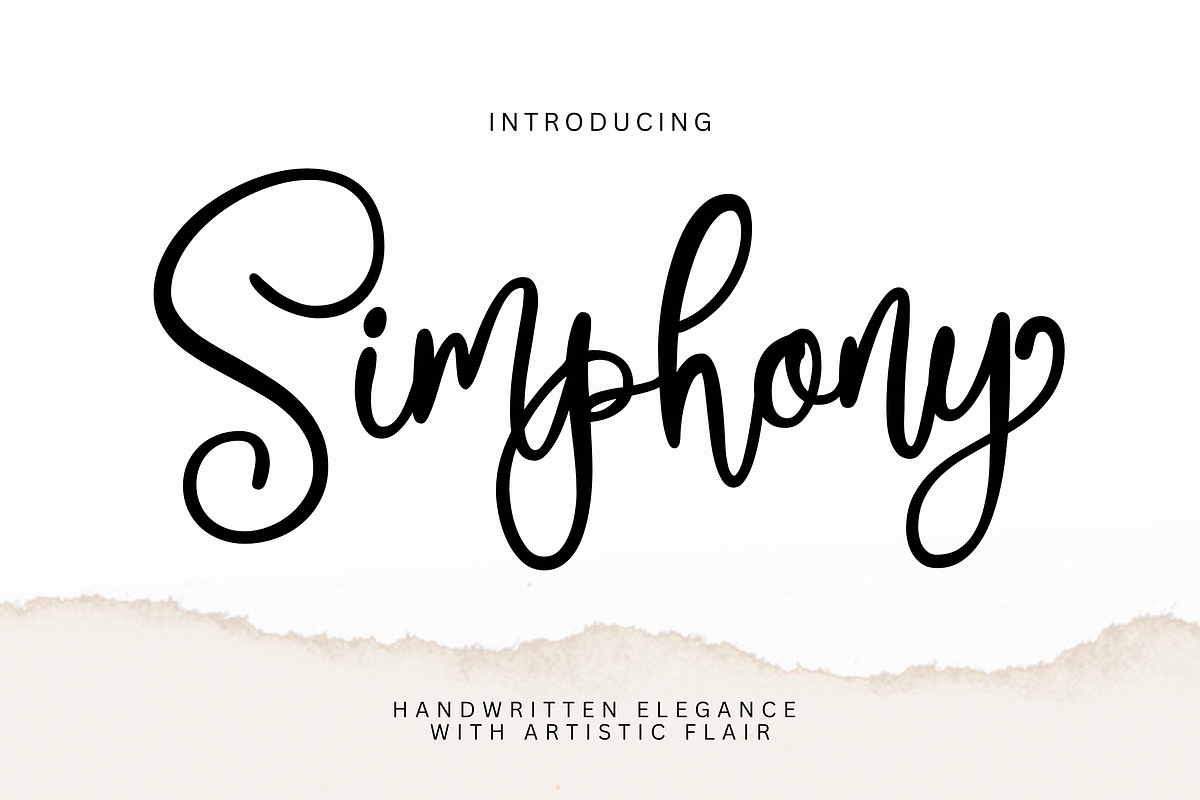 Simphony, a Script Font by Gatype (Photo 1 of 9)