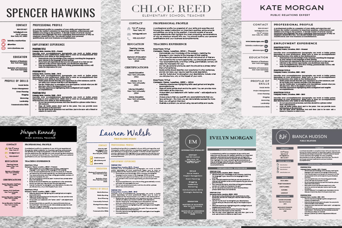 Resume Template Bundle - #girlboss, a Resume Template by Resume Template Shoppe (Photo 2 of 5)