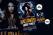 Halloween Night Party Flyer, a Flyer Template by AyumaDesign (Thumbnail 1 of 3)