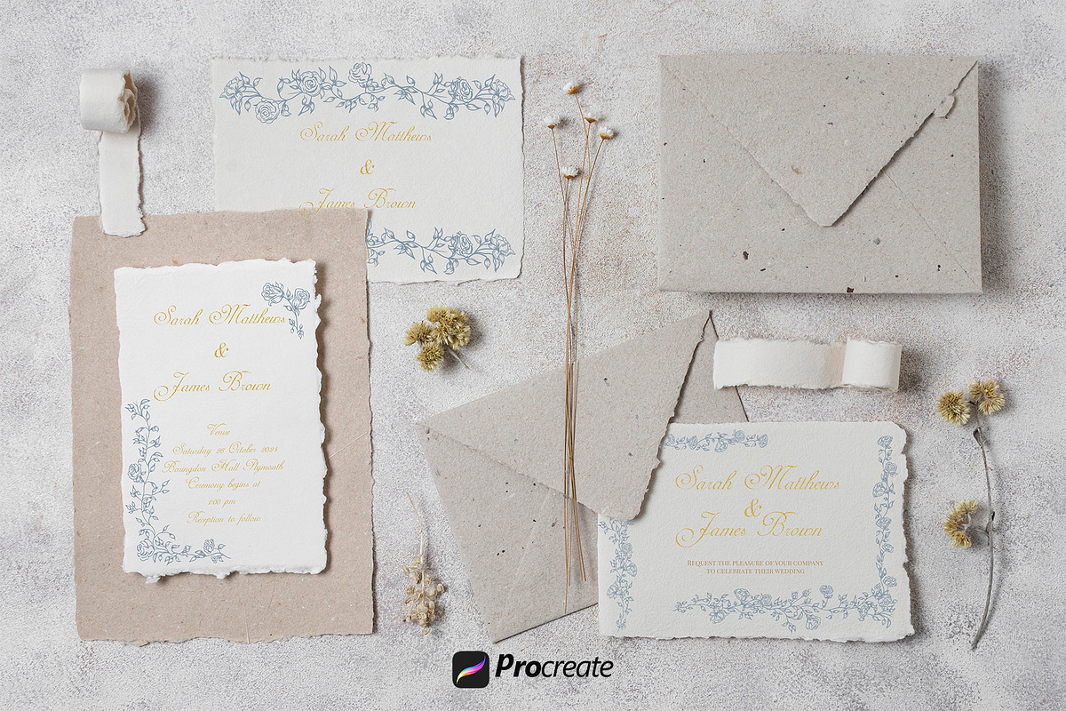 Procreate Elegant Rustic Roses, a Brush Add-On by AW Studios (Photo 5 of 5)