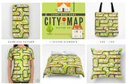 Vector Pattern: Funny City Map, a Pattern Graphic by Savgraf (Thumbnail 1 of 3)