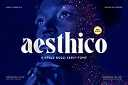 Aesthico Serif Font Family (6 Fonts), a Serif Font by Heinzel Std (Thumbnail 1 of 21)