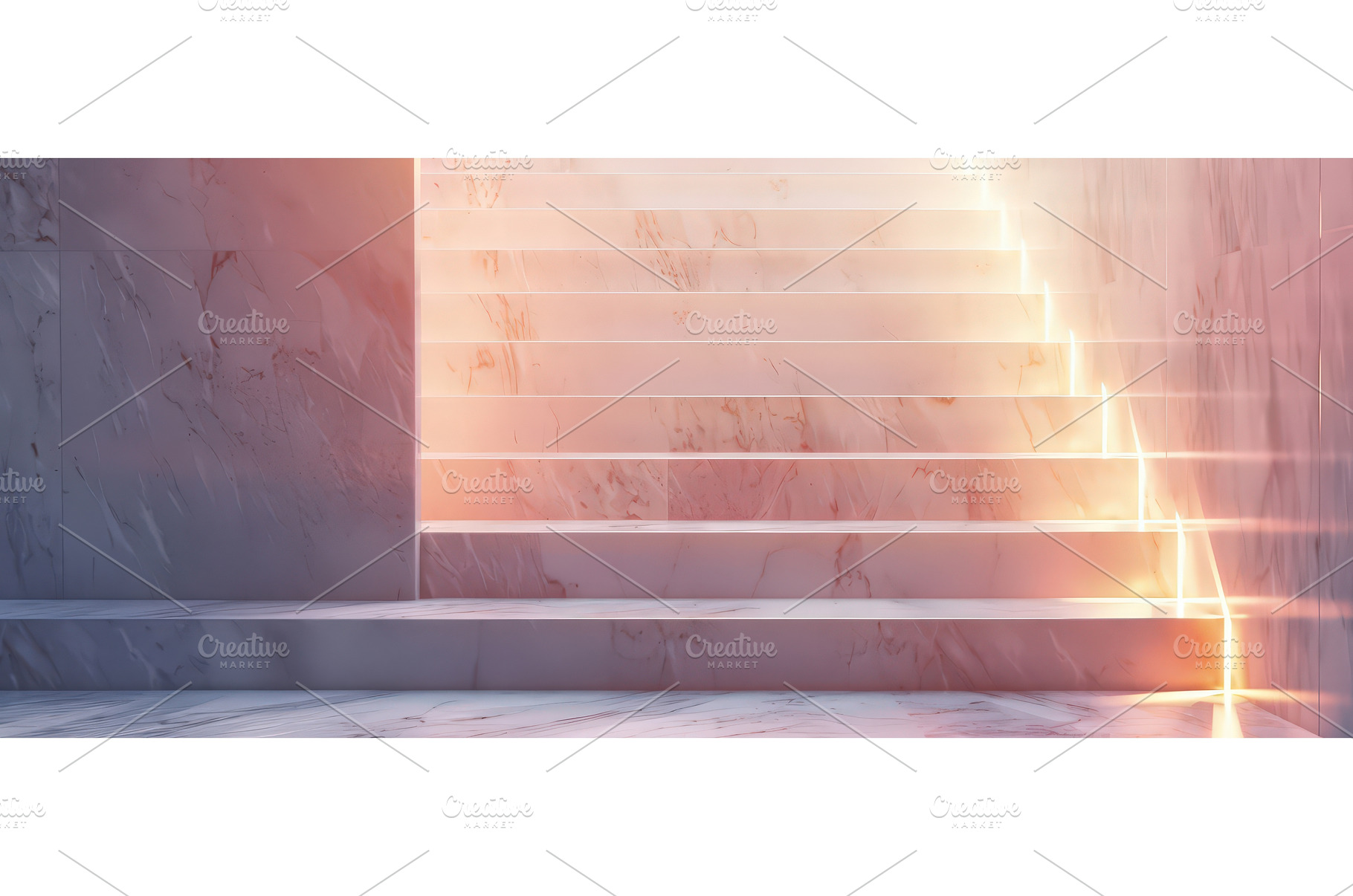 Elegant marble staircase with soft, an Abstract Photo by piter.goskov