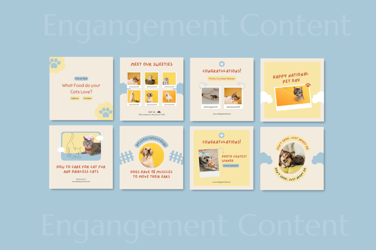 Pet Social Media Canva Template, a Social Media Template by Kawalan Studio (Photo 4 of 10)