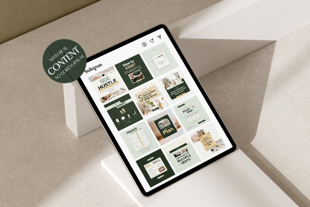 Financial Instagram Creator CANVA PS, a Social Media Template by Eviory (Photo 2 of 34)