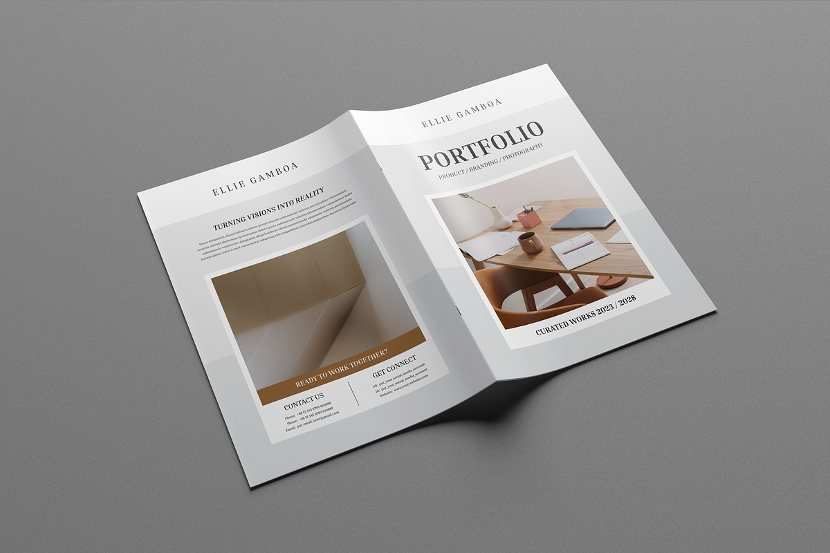Portfolio Layout | Canva & InDesign, a Brochure Template by Leaflove (Photo 7 of 9)