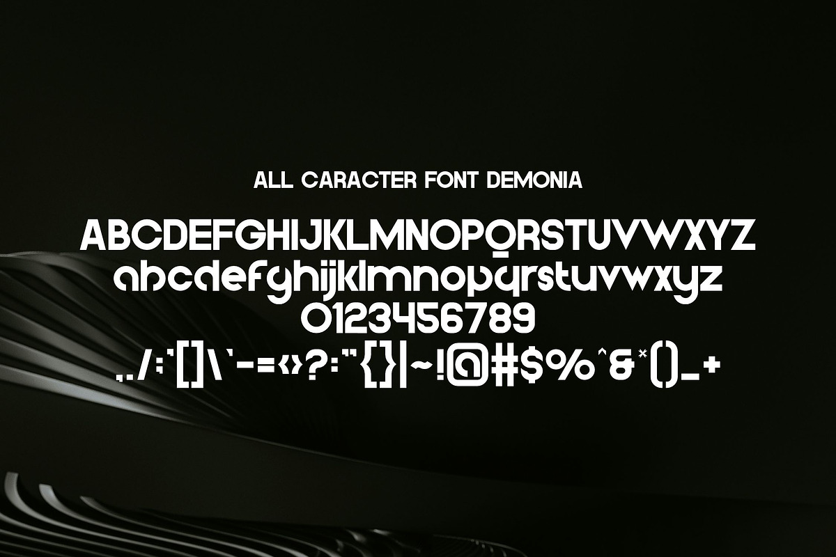 Demonia, a Sans Serif Font by riotama85 (Photo 2 of 5)