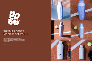 Tumbler Sport Mockup Set - Vol 1, a Merchandise Mockup by DOBE Studio