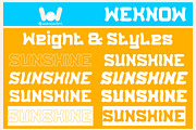 Sunshine font, a Font by weknow (Thumbnail 7 of 8)