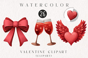 valentine clipart set, an Illustration by CreationArt