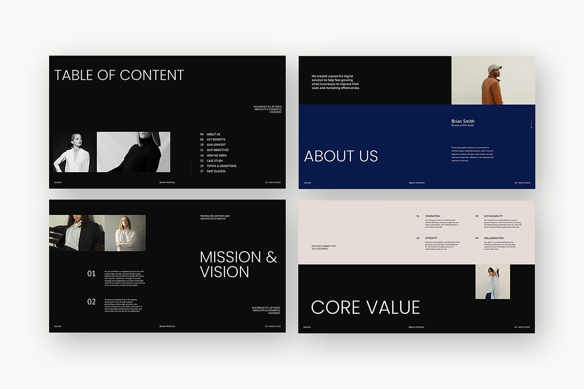 Wier : Minimal Design Google Slides, a Presentation Template by Punkl Camp (Photo 12 of 16)