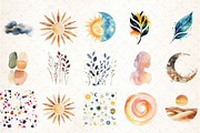Boho Clipart Set, Abstract, an Illustration by DreamCafeArt (Thumbnail 3 of 5)