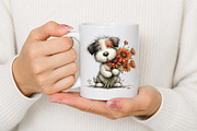 Whimsical Fall Dog Clipart Bundle, a Seasonal Illustration by Canvas Craft (Thumbnail 9 of 10)