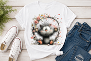 Floral Kitten Clipart, a Seasonal Illustration by CreationArt (Thumbnail 6 of 7)