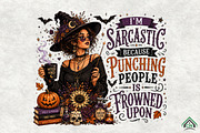 Funny Witch Halloween Sublimation, a Seasonal Illustration by Craft Nest (Thumbnail 1 of 5)
