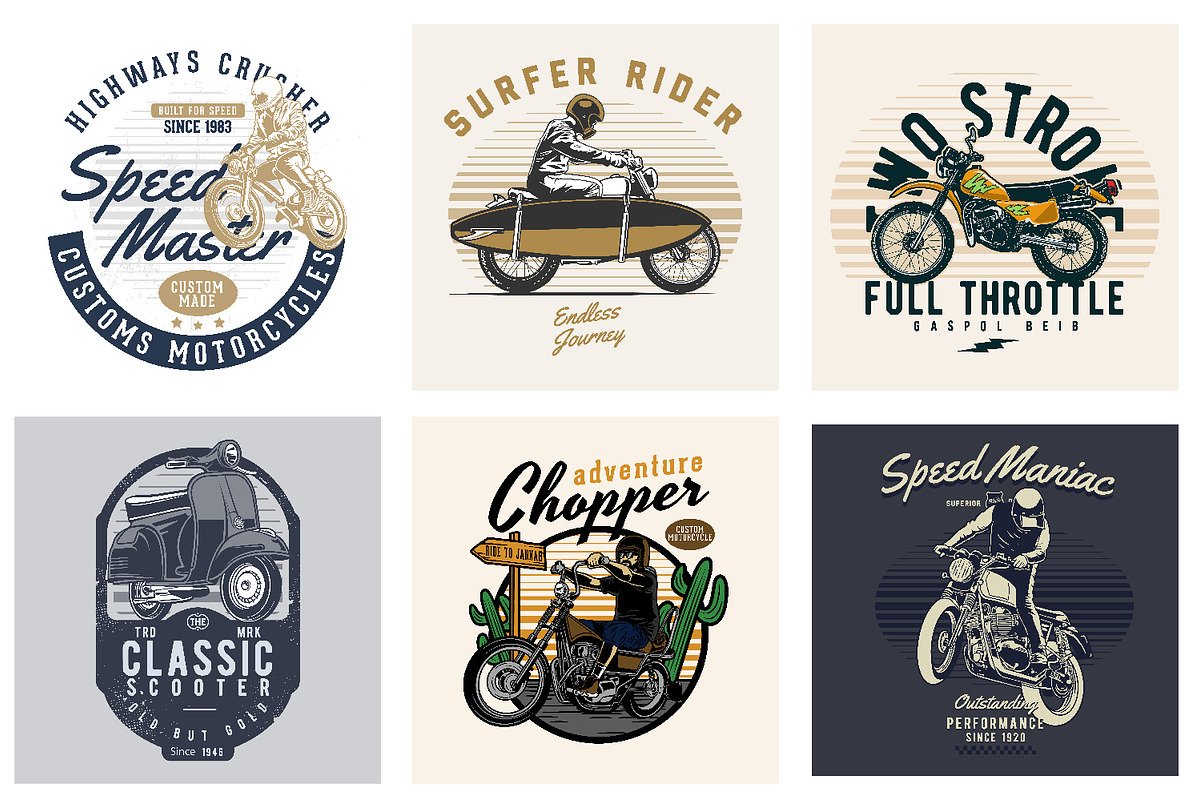 ULTIMATE MOTORCYCLE BUNDLE, a Transportation Illustration by The BolzStudio (Photo 6 of 32)