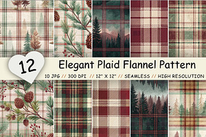 Elegant Plaid Flannel Pattern Bundle