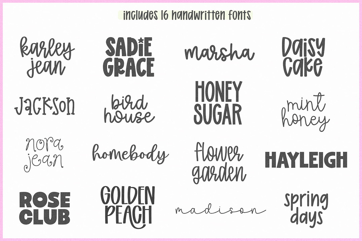 Cute & Trendy Font Bundle | Vol 2, a Handwritten Font by KA Designs (Photo 2 of 15)