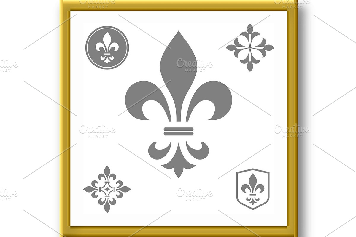 Gray heraldic sign, logo, design, an Outline Icon by RODINA (Photo 2 of 3)
