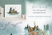 Winter Deer Watercolor Collection, an Animal Illustration by Olya Haifisch (Thumbnail 7 of 9)