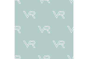 Seamless Vector Pattern With VR, a Pattern Graphic by FineArtStudio
