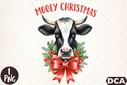 Mooey Christmas PNG, an Illustration by DreamCafeArt (Thumbnail 1 of 7)