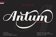 Antum - Vintage Bold Script, a Script Font by Rotterlab Studio (Thumbnail 1 of 8)