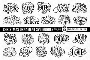 Christmas Ornament SVG Bundle Vol.4