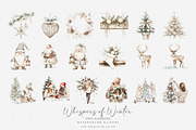 Watercolor Christmas Clipart, a Seasonal Illustration by Patishop Art (Thumbnail 5 of 8)