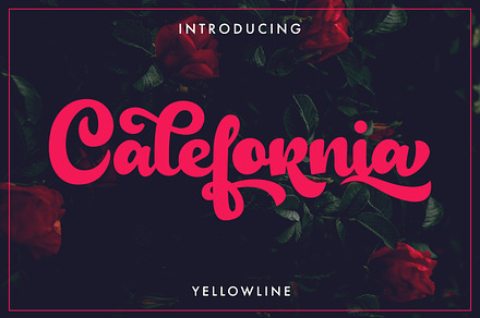 Calefornia Bold Script, a Handwritten Font by yellowline