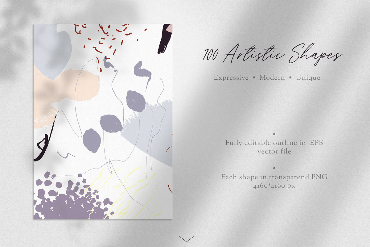 Abstract Shapes - brush art objects, a Texture Illustration by ❤️ KiraSolly (Photo 2 of 7)