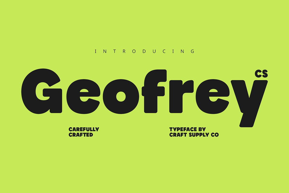 CS Geofrey – Bold Font, a Sans Serif Font by Craft Supply Co. (Photo 1 of 8)