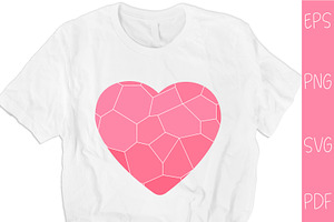 Heart sublimation T- shirt design, a Print Template by IrinaShishkova