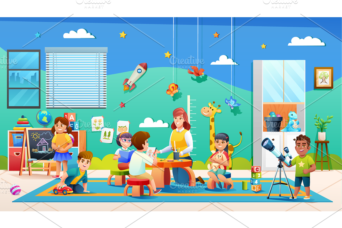Kids Kindergarten Collection, an Education Illustration by YG Studio (Photo 3 of 11)