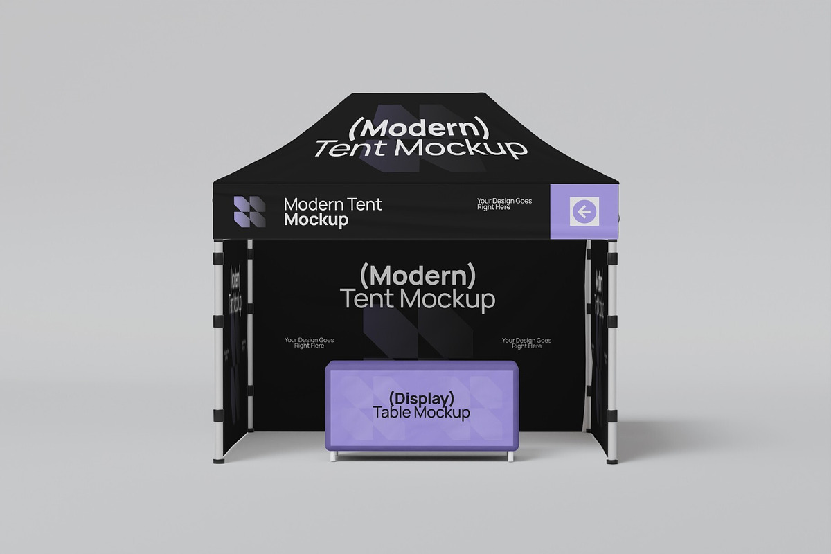 Modern Tent Mockup PSD, a Merchandise Mockup by Akrinity Digital (Photo 2 of 4)