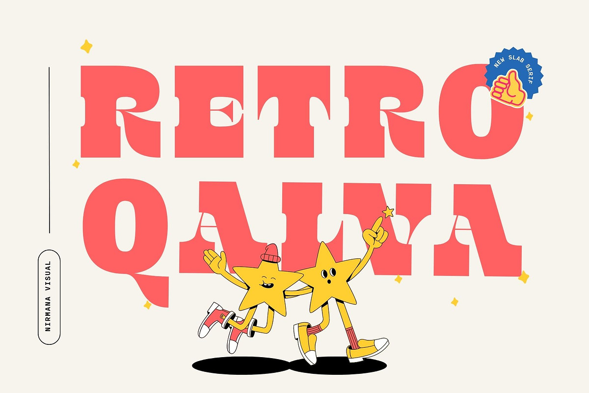 Retro Qalva - Vintage Font, a Slab Serif Font by Nirmana Visual (Photo 1 of 11)