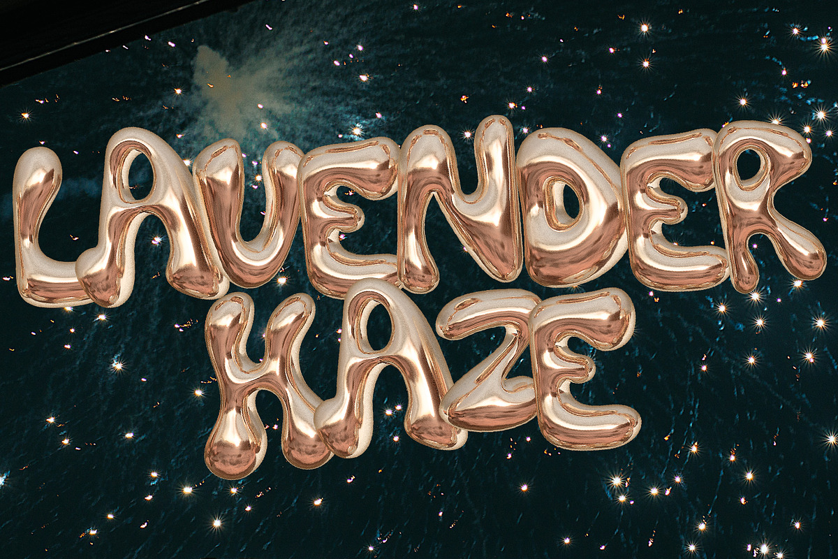 Bling - A Gold Balloon SVG Font, a Font by Nicky Laatz (Photo 13 of 16)