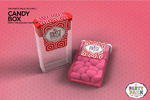 Candy Container Packaging Mockup