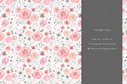 Watercolour Floral Seamless Pattern, a Pattern Graphic by Tatra Cottage Designs (Thumbnail 4 of 4)