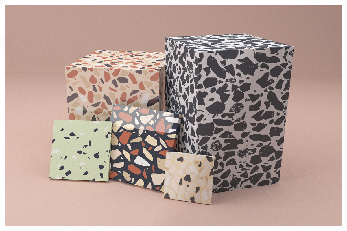 Terrazzo Seamless Patterns, a Pattern Graphic by Marinastu (Photo 3 of 5)