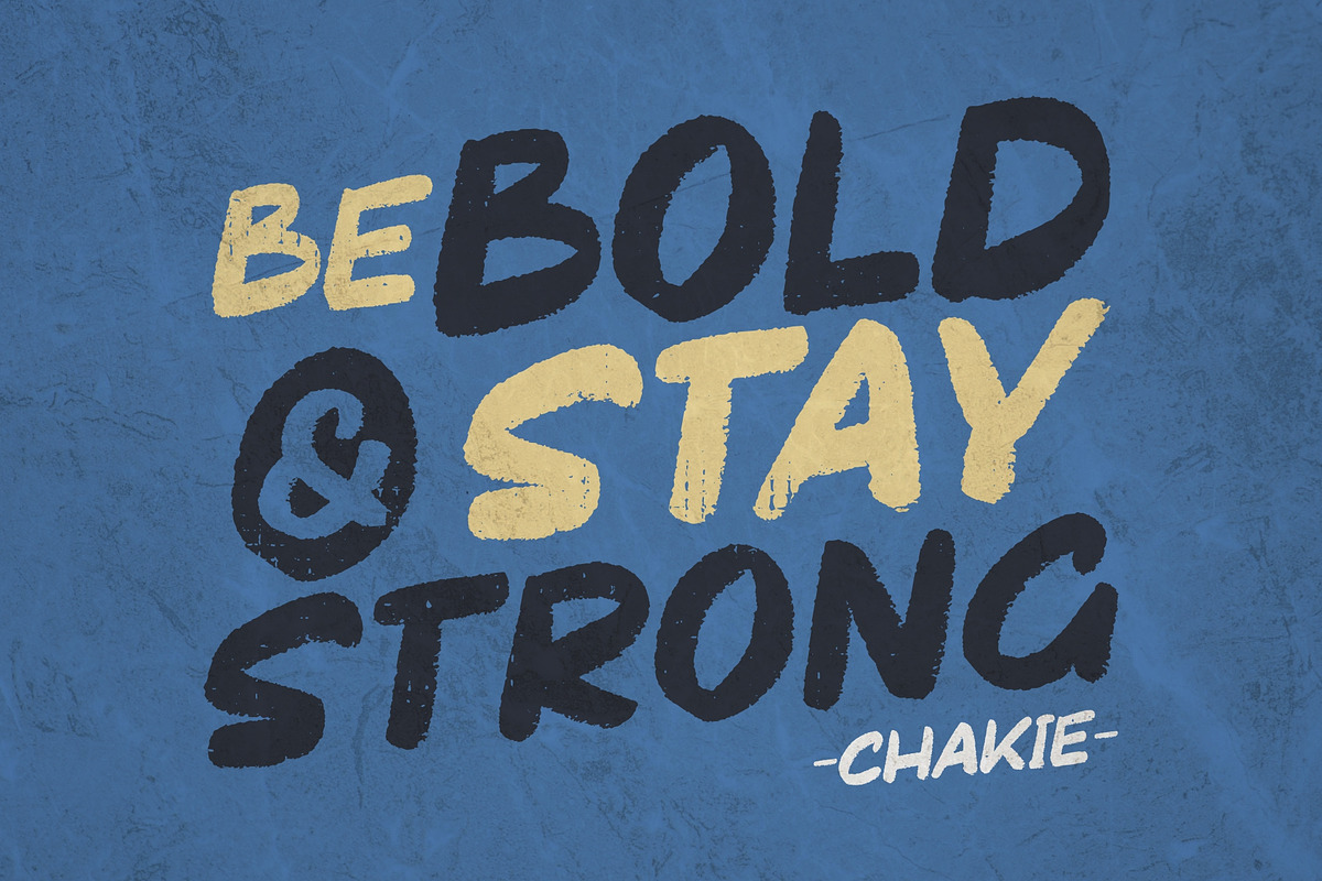 CHAKIE - Retro Brush Font preview 3