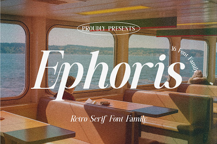 Ephoris || Retro Serif Font, a Serif Font by Slide Shoot