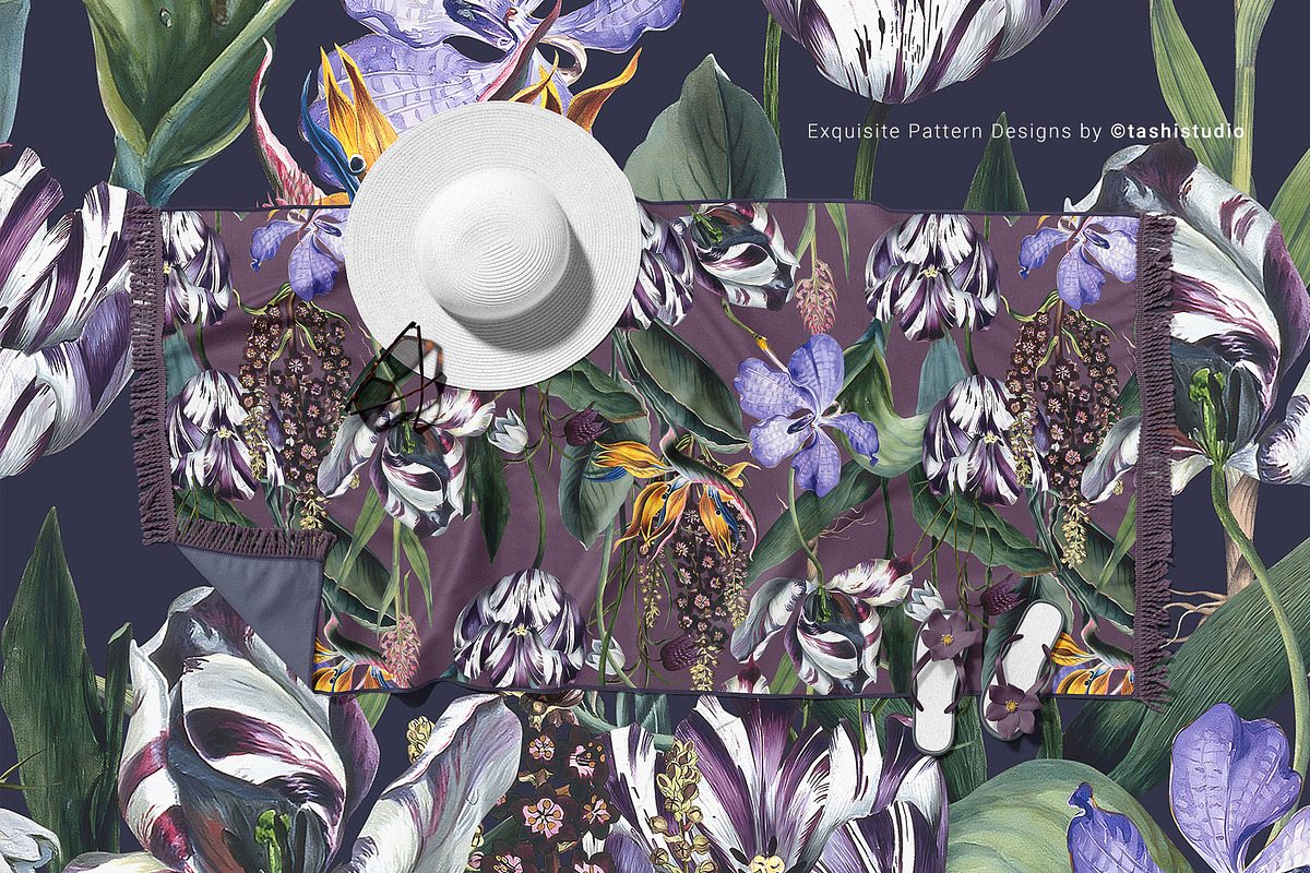 Tulipán, luxury Pattern Designs, a Pattern Graphic by Pink Linen (Photo 3 of 9)
